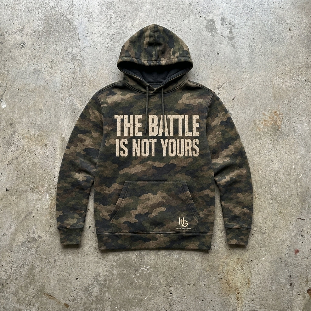 The Battle Is Not Yours - Camo Pullover Hoodie