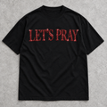 Let’s Pray – Rhinestone Black Tee