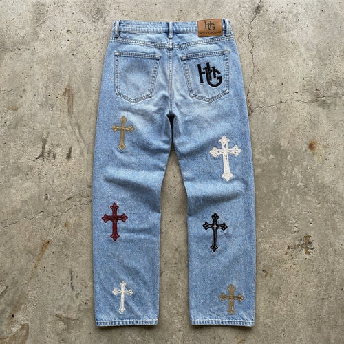 Cross Patch - Relaxed Denim Jeans
