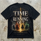 Time Is Running Out – Oversized Black Tee