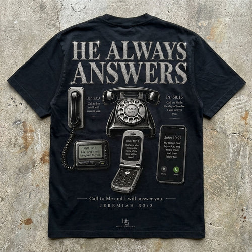 Call On Jesus – Vintage Black Tee