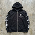 Holy Ground – Cross Sleeve Black Zip Hoodie