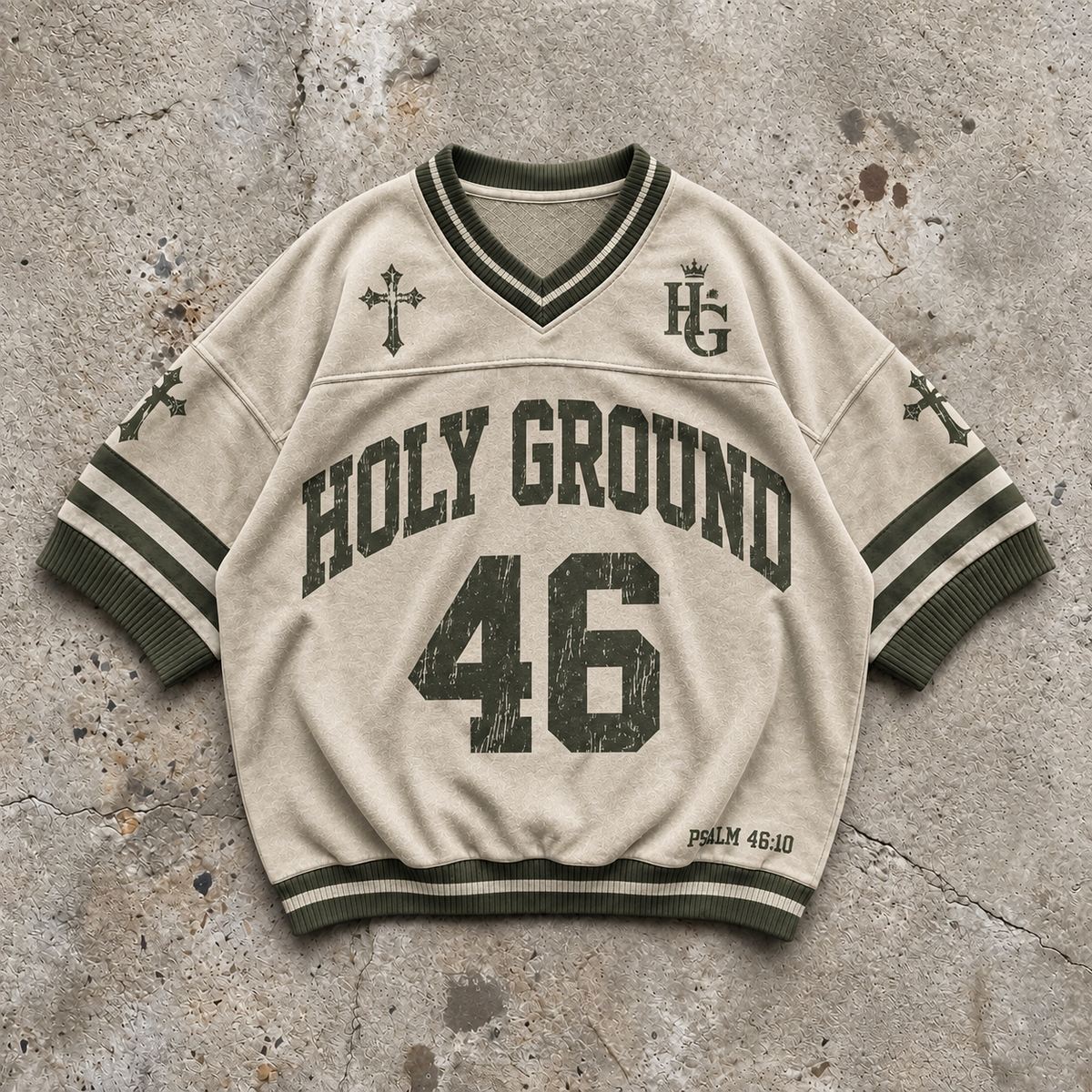 Holy Ground 46 – Cream Varsity Jersey