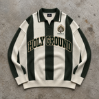 Holy Ground – Forest Stripe Knit Polo