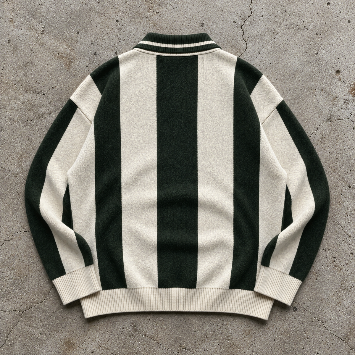 Holy Ground – Forest Stripe Knit Polo