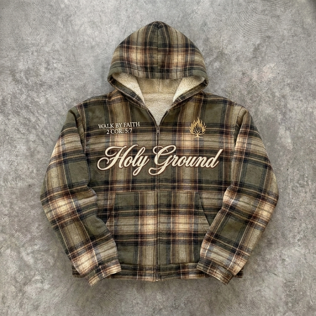 Walk By Faith – Plaid Sherpa Jacket