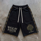Walk By Faith – Black Plaid Shorts