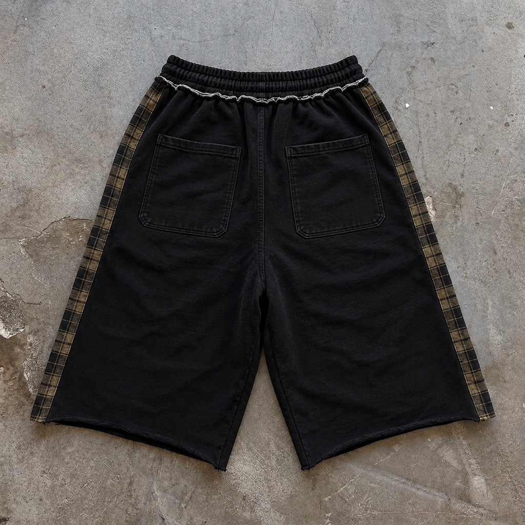 Walk By Faith – Black Plaid Shorts
